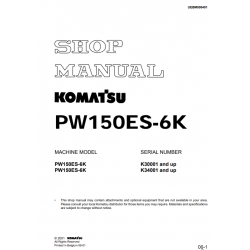 Komatsu PW150ES-6K - Instrukcje Napraw + Schematy Instalacji + DTR - Komatsu PW 150ES-6K + DTR